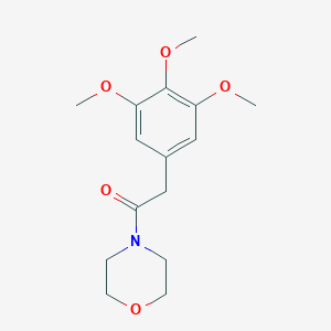 molecular formula C15H21NO5 B008699 Morpholine, 4-((3,4,5-trimethoxyphenyl)acetyl)- CAS No. 19856-64-5