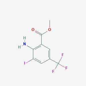 molecular formula C9H7F3INO2 B8699241 Methyl 2-amino-3-iodo-5-(trifluoromethyl)benzoate 