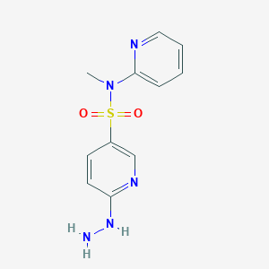 6-hydrazino-N-methyl-N-pyridin-2-ylpyridine-3-sulfonamide