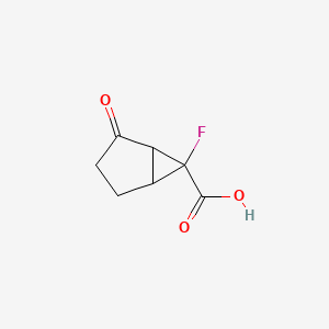 molecular formula C7H7FO3 B8699297 6-Fluoro-2-oxobicyclo[3.1.0]hexane-6-carboxylic acid CAS No. 385368-05-8