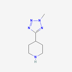 molecular formula C7H13N5 B8699341 4-(2-methyl-2H-tetrazol-5-yl)piperidine 