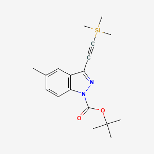 tert-butyl 5-methyl-3-[(trimethylsilyl)ethynyl]-1H-indazole-1-carboxylate