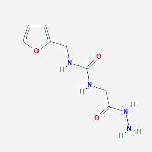 molecular formula C8H12N4O3 B8699484 N-(2-furylmethyl)-N'-(2-hydrazino-2-oxoethyl)urea 