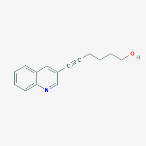 molecular formula C15H15NO B8699544 6-(Quinolin-3-YL)hex-5-YN-1-OL CAS No. 88940-61-8