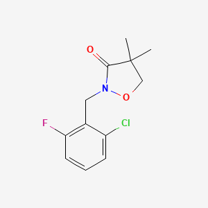 molecular formula C12H13ClFNO2 B8699564 2-(2-chloro-6-fluorobenzyl)-4,4-dimethylisoxazolidin-3-one CAS No. 81778-13-4
