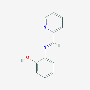 molecular formula C12H10N2O B8699578 Phenol, 2-[(2-pyridinylmethylene)amino]- CAS No. 3860-58-0