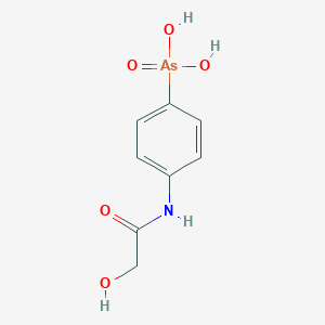 molecular formula C8H10AsNO5 B086996 Glycarsamide CAS No. 144-87-6