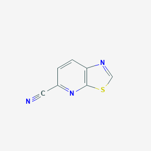 molecular formula C7H3N3S B8699603 Thiazolo[5,4-b]pyridine-5-carbonitrile 