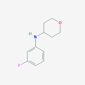 molecular formula C11H14INO B8699634 N-(3-iodophenyl)oxan-4-amine 