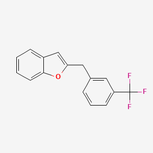 molecular formula C16H11F3O B8699641 2-(3-(trifluoromethyl)benzyl)benzofuran CAS No. 55877-51-5