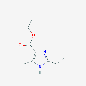 molecular formula C9H14N2O2 B8699749 Ethyl 2-ethyl-4-methyl-1H-imidazole-5-carboxylate 