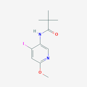 molecular formula C11H15IN2O2 B8699852 N-(4-iodo-6-methoxypyridin-3-yl)pivalamide CAS No. 227180-20-3