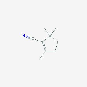 molecular formula C9H13N B8699871 2,5,5-Trimethylcyclopent-1-ene-1-carbonitrile CAS No. 85545-03-5