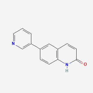 molecular formula C14H10N2O B8699980 6-(3-pyridyl)-2-(1H)-quinolone 