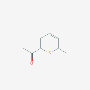 molecular formula C8H12OS B008700 1-(6-methyl-3,6-dihydro-2H-thiopyran-2-yl)ethanone CAS No. 100946-71-2