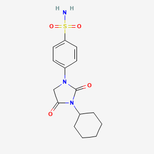 Benzenesulfonamide, 4-(3-cyclohexyl-2,4-dioxo-1-imidazolidinyl)-