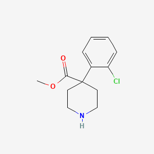 molecular formula C13H16ClNO2 B8700091 4-(2-Chlorophenyl)-4-(methoxycarbonyl)piperidine 