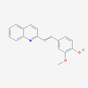 molecular formula C18H15NO2 B8700110 Phenol, 2-methoxy-4-[2-(2-quinolinyl)ethenyl]- CAS No. 36585-48-5