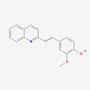 molecular formula C18H15NO2 B8700110 2-Methoxy-4-[2-(quinolin-2-yl)ethenyl]phenol CAS No. 36585-48-5