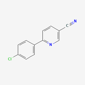 molecular formula C12H7ClN2 B8700149 6-(4-Chlorophenyl)pyridine-3-carbonitrile CAS No. 84596-42-9