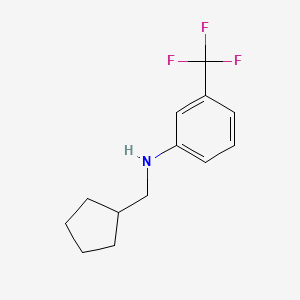 molecular formula C13H16F3N B8700211 N-(Cyclopentylmethyl)-3-(trifluoromethyl)aniline CAS No. 887590-52-5