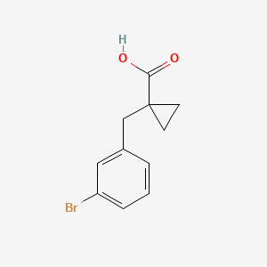 molecular formula C11H11BrO2 B8700222 1-(3-Bromobenzyl)cyclopropane-1-carboxylic acid 