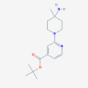 molecular formula C16H25N3O2 B8700279 Tert-butyl 2-(4-amino-4-methylpiperidin-1-yl)isonicotinate 