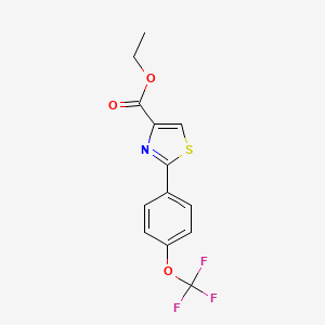 molecular formula C13H10F3NO3S B8700306 Ethyl2-(4-(trifluoromethoxy)phenyl)thiazole-4-carboxylate 