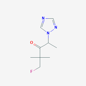 1-Fluoro-2,2-dimethyl-4-(1H-1,2,4-triazol-1-yl)pentan-3-one