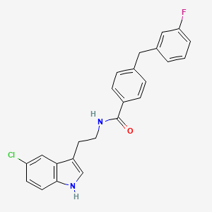 N-(2-(5-Chloro-1H-indol-3-yl)ethyl)-4-(3-fluorobenzyl)benzamide
