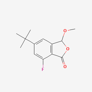 molecular formula C13H15FO3 B8700550 5-(tert-Butyl)-7-fluoro-3-methoxyisobenzofuran-1(3H)-one 