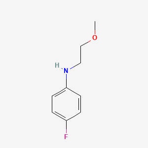 molecular formula C9H12FNO B8700571 4-fluoro-N-(2-methoxyethyl)aniline 