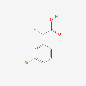 molecular formula C8H6BrFO2 B8700652 2-(3-Bromophenyl)-2-fluoroacetic acid 