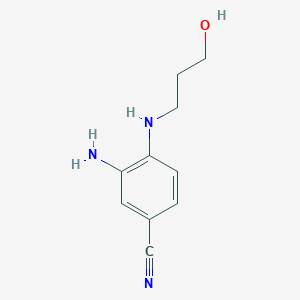 3-Amino-4-((3-hydroxypropyl)amino)benzonitrile