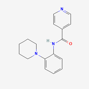 molecular formula C17H19N3O B8700885 N-[2-(1-piperidinyl)phenyl]isonicotinamide 