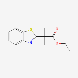 molecular formula C13H15NO2S B8700891 ethyl 2-(1,3-benzothiazol-2-yl)-2-methylpropanoate 