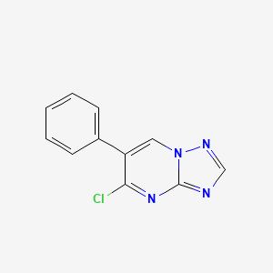 molecular formula C11H7ClN4 B8701009 5-Chloro-6-phenyl-[1,2,4]triazolo[1,5-a]pyrimidine 