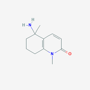molecular formula C11H16N2O B8701014 5-amino-1,5-dimethyl-7,8-dihydro-6H-quinolin-2-one CAS No. 143232-68-2