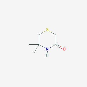 molecular formula C6H11NOS B8701017 5,5-Dimethyl-3-thiomorpholinone 