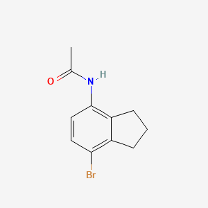 molecular formula C11H12BrNO B8701028 N-(7-bromo-2,3-dihydro-1H-inden-4-yl)acetamide 