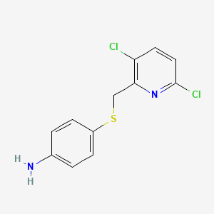 4-{[(3,6-Dichloropyridin-2-yl)methyl]sulfanyl}aniline