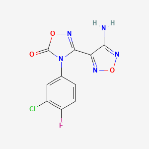 3-(4-Amino-1,2,5-oxadiazol-3-yl)-4-(3-chloro-4-fluorophenyl)-1,2,4-oxadiazol-5(4H)-one