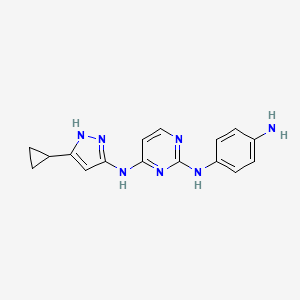 N2-(4-aminophenyl)-N4-(3-cyclopropyl-1H-pyrazol-5-yl)pyrimidine-2,4-diamine