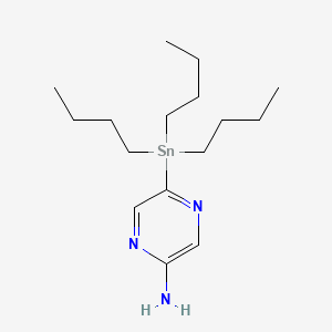 molecular formula C16H31N3Sn B8701156 5-(Tributylstannyl)pyrazin-2-amine CAS No. 446285-55-8