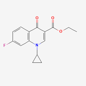 molecular formula C15H14FNO3 B8701159 Ethyl 1-cyclopropyl-7-fluoro-1,4-dihydro-4-oxo-3-quinolinecarboxylate CAS No. 157372-98-0