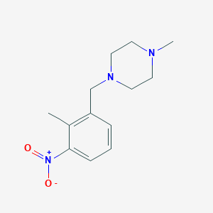 1-Methyl-4-[(2-methyl-3-nitrophenyl)methyl]piperazine