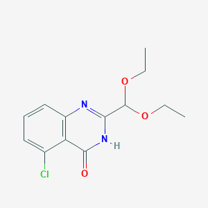 molecular formula C13H15ClN2O3 B8701198 5-chloro-2-(diethoxymethyl)quinazolin-4(3H)-one 