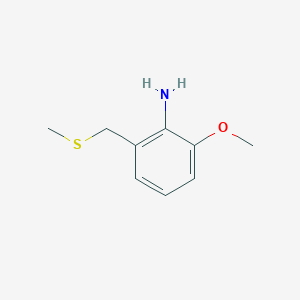 molecular formula C9H13NOS B8701247 2-Methoxy-6-[(methylsulfanyl)methyl]aniline CAS No. 62926-90-3