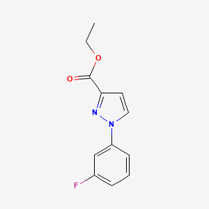 molecular formula C12H11FN2O2 B8701330 Ethyl 1-(3-fluorophenyl)pyrazole-3-carboxylate 