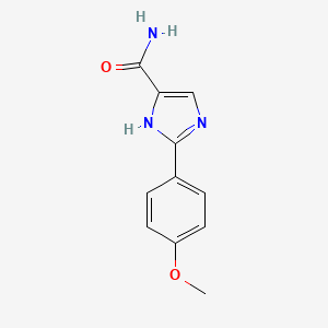 molecular formula C11H11N3O2 B8701349 4-Carbamoyl-2-(4-methoxyphenyl)imidazole 